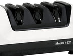 Chef’s Choice Professional Electric Knife Sharpeners for 15- and 20-Degree Straight-Edge and Serrated Knives with Diamond Abrasives & Precision Angle Control, 3-Stage, White