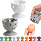 2 PCS Egg Washer for Fresh Eggs, Silicone Egg Brush Cleaner, Egg Cleaner Scrubber for Fresh Eggs, Reusable Multipurpose Washing Egg Tool for Fruits and Vegetables (Grey/White)