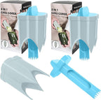 Pepper Corer, 2 in 1 Red Bell Pepper Seed Corer Remover Tool, Fruit & Vegetable Corers Quick Cave Tools for Jalapeno Cutter Deseeder, S-P-Blue, 2 PCS