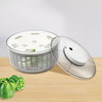 6L Electric Salad Spinner, Large Lettuce spinner, Fruit Vegetable Washer Dryer, Salad Dryer,Fruit Salad Washer for Home Kitchen Washing & Drying Leafy Vegetables