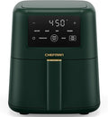 Chefman Air Fryer – 4-in-1 Slim 3.5 QT Airfryer, Air Fry, Bake, Dehydrate, Frozen, 450°F Max Temp for Extra Crispy Results in Minutes, Nonstick Ceramic Coating, Dishwasher-Safe Accessories - Green