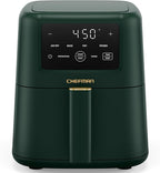 Chefman Air Fryer – 4-in-1 Slim 3.5 QT Airfryer, Air Fry, Bake, Dehydrate, Frozen, 450°F Max Temp for Extra Crispy Results in Minutes, Nonstick Ceramic Coating, Dishwasher-Safe Accessories - Green