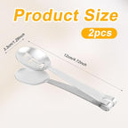 2pcs Tea Bag Squeezer, Stainless Steel Tea Spoon for Loose Tea Ice Sugar Cubes Tea Spoon Tea Strainers Tea Tongs Clip on Strainer Tea Accessories for Tea Drinkers