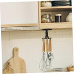 NUOBESTY 3pcs Kitchen Utensil Hooks Set Nail-Free Plastic Rotating Hanging Organizer for Kitchen Cabinet Storage