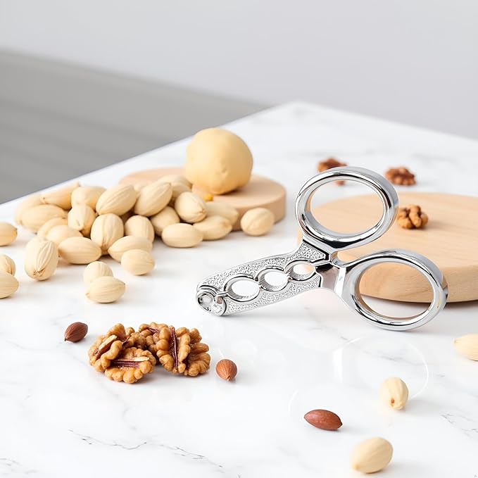 2Pcs Nut Crackers Nuts Pistachio Sheller Opener Kitchen Tools Stainless Steel Nutcracker Multi-Function Walnut Pine Sheller Opener Specialty Gadgets
