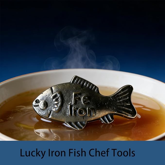 Lucky Iron Fish Cook's Tool & Gadget Sets (Silver, 2 Pack) Cast Iron Fish for Cooking, Natural Iron Booster for Food & Water, Safe Effective Aid for Vegans, Athletes, Pregnant Women & Kids