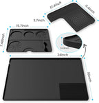 Silicone Coffee Maker Mat for Ninja Luxe ES601 & ES701: 3-in-1 Top Mat + 24"x16" Coffee Bar Mat + Espresso Tamping Mat – Food-Grade Silicone, Waterproof, Non-Slip, Heat-Resistant Coffee Accessories