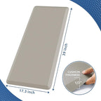 KitchenClouds Kitchen Mat Cushioned Anti Fatigue Kitchen Rug 17.3"x39" Water Resistant Non Slip Kitchen Rugs and Mats Standing Desk Mat Comfort Floor Mats for Kitchen House Sink Office (Khaki)