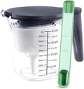 11 Pieces Measuring Cups and Spoons set, Includes 10 Stackable Measuring Cup with Lid and 1 Adjustable Measuring Spoon, Measuring Spoons Set for Liquid and Dry, BPA Free, Dishwasher Safe