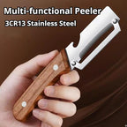 Thickened blade Multifunctional Vegetable Peeler, Multi-Functional Vegetable Peeler for Kitchen, 2-In-1 Stainless Steel Kitchen Tool, for Fruit Veggie, Includes Bottle Opener (2PCS)