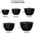 Greentainer Plastic Mixing Bowls with Lids Set for Kitchen, 5 Set Nesting Bowls for Mixing, Baking, Prepping, Cooking and Serving Food, Mixing Bowls Dishwasher, Microwave Safe