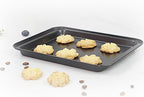 2 Pcs Cookie Baking Sheet, 9.5 Inch x 7 Inch Square Iron Plate with Nonstick Coating for Baking Cookie, Roast Meat, Baking Cake, Bread and other Foods (2)