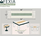 FEXIA Sage Green Table Runner 48 Inches Long with Tassels Boho Macrame Farmhouse Table Runners for Home Decor Party Bohemian Rustic Bridal Shower Dining Decorations (12x48 Inches)
