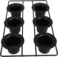 Nonstick Carbon Steel Muffin Baking Set 6-cup Thickened Black Coating Popover and Cupcake Pan Oven Bakeware for Home Baking