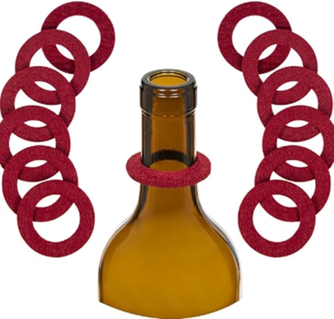20PCS Felt Lined Leak Proof Accessories Anti Drip Rings Disposable Anti Spill Bottle Mouth Drip Collars For Bars Kitchens Parties Smart Drip Protection Tools