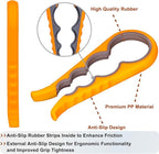 Jar Opener, Bloss Non Slip Jar Bottle Opener Jar Gripper for Weak Hands, Seniors With Arthritis and Children, 4 in 1 Multi-Function Colorful Can Opener Get Lids Off Easily, Orange