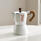 Bincoo Espresso Maker Stovetop, Moka Pot 3 Cups, Espresso Pot Classic Italian Coffee Maker,Single Safety Valve (White, 3 Cup)