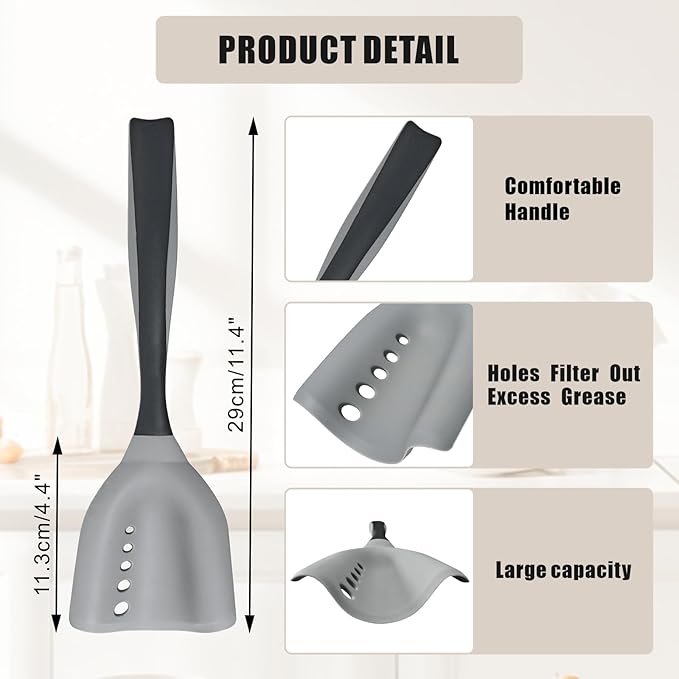 2 Pack Mincing Spatula Meat Chopper - Hamburger Grinder & Ground Beef Smasher, Premium Heat-Resistant Mincing Spatula for Kitchen, Potato Mix & Masher Tool, Meat & Poultry Tenderizer