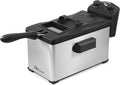 Elite Gourmet EDF-3500# Electric Immersion Deep Fryer. Removable Basket, Timer Control Adjustable Temperature, Lid with Viewing Window and Odor Free Filter