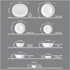 Corelle Vitrelle 6-Piece Soup/Cereal Bowl Set Triple Layer Glass and Chip Resistant, 18-Oz Lightweight Round Bowls, Winter Frost White