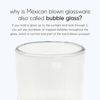 Clear 20 oz Tall Iced Tea Glasses (set of 6), Hand Blown Mexican Glassware, Recycled Glass Drinking Glasses, Lead-Free, Cocktail Margarita Glasses, Wine Glasses, Shot Glasses, Whiskey Glasses (IceTea)