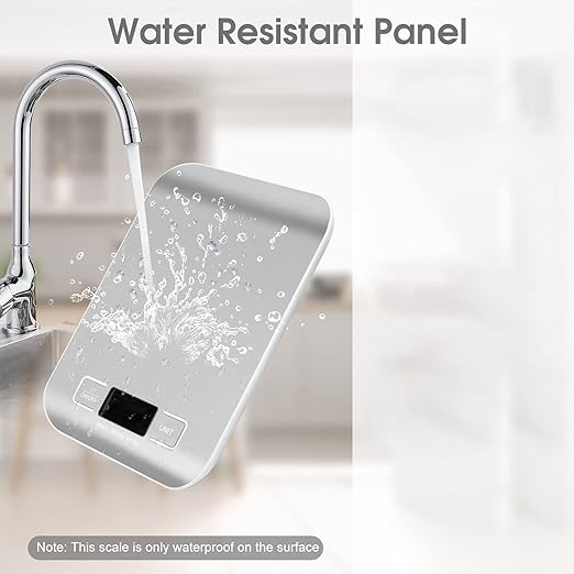 Digital Shipping Scale,Stainless Steel Panel, Accurate 5kg/1g Portable Postal Scale for Packages, Small Business,Kitchen, Food, Handmade, Liquids, and Boutique (Silver)