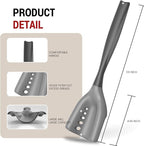 2 Pack Mincing Spatula Meat Chopper, Hamburger Grinder, Premium Heat Resistant Smasher for Ground Beef, Potato Mix Tool, Meat & Poultry Tenderizers-Black