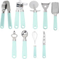 Ipetboom Plastic Handle Cooking Utensils Set with Heat-resistant Comfortable Grip Kitchen Tools Gadgets for Baking and Cooking Space-saving Design Safe