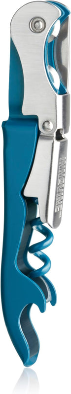 Innovine Double Hinge Corkscrew, Stainless Steel Wine Opener with Dual Leverage and Built-In Foil Cutter, Perfect for Home Bar, Travel, Camping, Picnic, Outdoor Party, Set of 1, Deep Teal