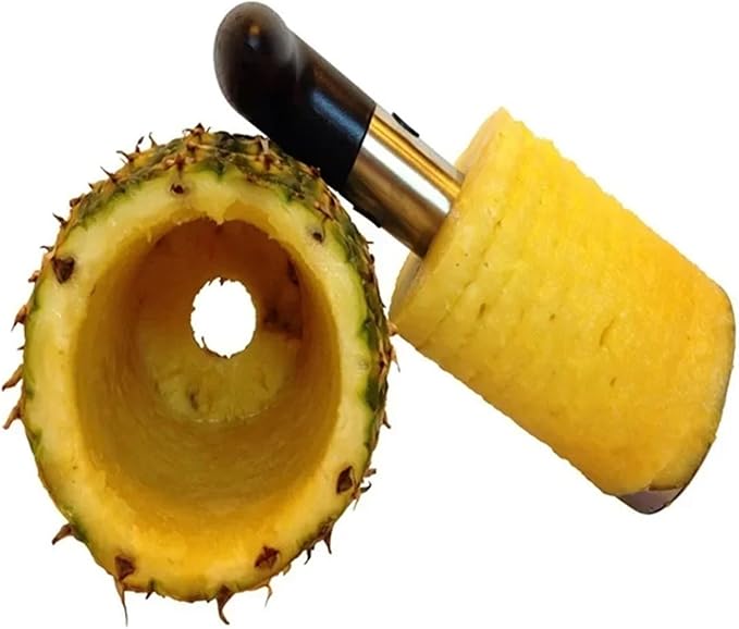 yongduogongsi Pineapple Slicer Peeler Cutter Stainless Steel Kitchen Fruit Tools Cooking Tools Kitchen Accessories Kitchen Gadgets(Black)