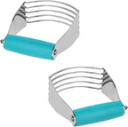 Dough Blender Heavy Duty Pastry Cutter Stainless Steel Butter Cutter Professional Baking Tool For Mixing Flour Butter (Blue)