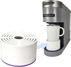 Elevate Anti-Splash Cup Riser Accessory for most Keurig K-cup, Cuisinart Single Serve, and other Coffee Makers, Adjustable for Cup Size and Drip Tray Type (White with Lilac Base)