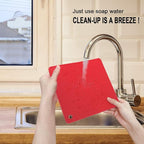 Walfos Silicone Trivet Mats - 4 Heat Resistant Pot Holders, Multipurpose Non-Slip Hot Pads for Kitchen Potholders, Hot Dishers, Jar Opener, Spoon Holder, Food Grade and BPA Free (Red)