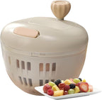 Lettuce Spinner - 800ML Vegetable Washer, Salad Dryer Bowl, Produce Cleaner | Manual Vegetable Spinner with Colander Basket for Fresh Crisp Greens, Kitchen Tool for Home Cooking Outdoor Picnic