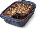 Artena Baking Dish 2.3 Quarts, Casserole Dishes For Oven, Baking Pan With Handles, Lasagna Pan Deep, Large Casserole Dish, Rectangular Ceramic Bakeware, Blue (Only Baking Dish)
