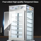6-Layer Commercial Electric Steamer 2200W Electric Steamed Bun Machine 30-110℃ Temperature Range Anti-Dry Burning Food Steamer Warmer for Store Buffet