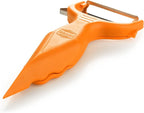 Börner Vegetable Peeler (6-in-1) • Garnishing Peeler with Grater • Multifunctional Peeler for Fruits & Vegetables • Fruit Peeler, Universal Peeler, Potato Peeler • Color: Orange