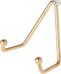 Bard's Shiny Gold-toned Wall Mountable Plate Hanger, 3.5" H x 3.25" W x 1.75" D (For Plates 3.5" - 5"), Pack of 2