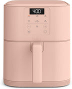 bella 6 Qt Slim Air Fryer, Fits-anywhere™ Kitchenware, EverGood™ Ceramic Nonstick Coating, Adjustable Temperature, 6 Preset Cooking Options, 60 Min Auto Shutoff w Audible Tone, 5lb Capacity, Blossom