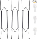 Bilillo 3 Pack Plate Hangers for The Wall, Suitable for 12''-16'' Decorative Plate,Invisible Heavy Duty Wire Plate Holder with Wall Hooks, Plate Hangers for Displaying Plates, Platter, Dish (Black)
