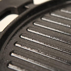 NUWAVE Cast Iron Grill With Enameled Non-Stick Coating, Designed For The NuWave Precision Induction Cooktop Black 16.3" x 10.4" x 0.7"