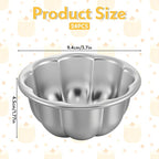SHENLIU 24 Pack Pudding Cup Pans, Popover Pan Small Jelly Pans Aluminum Reusable Cake Tartlets Muffin Mold for Baking Egg Tart Flan Cupcake Bread Muffin Brownie Pudding (Size 3.7"x 1.77")