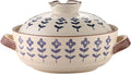 Ceramic Casserole, Japanese Clay Pot Donabe Stone Rice Pot With Lid, Earthen Pot Stockpot Ceramic Casserole Cooker Healthy Cookware Stove Pot Soup Hot Pot(Color:D)