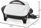 Presto 06620 11-Inch Electric Skillet,Black/White