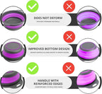 Purple Foldable Food Strainer for Kitchen - Small Collapsible Colander for Spaghetti and Pasta Multifunctional Silicone Strainer for Camping