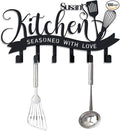 Personalized Kitchen Wall Decor Custom Name Metal Utensil Hook Rack Kitchen Organizer Wall Mounted Decorative Hooks for Home Mothers Day Gift