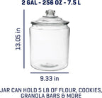Anchor Hocking Heritage Hill Glass Jar with Lid, 2 Gallon Capacity, with 2 Chalkboard Labels and Chalk
