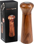 Wooden Pepper Grinder,Refillable Pepper Mill,Adjustable Pepper Shaker,Spices Mill,Ceramic Pepper Grinder Seasoning Mill,Madera Pimienta Grinder,Salt Mill Tableware Gift for for Gifting