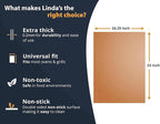 Oven Liners for Bottom of Oven - 4 Pack Large Heavy Duty Mats, 17”x25” Non-Stick Reusable Liner for Electric, Gas, Toasters, Grills - BPA & PFOA Free Kitchen Accessory to Keep It Clean (Copper)
