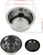 2-Cup Easy Clean Filter 5513281001_SML - Compatible with De'Longhi Espresso Machines, Replaces EC331 EC680 EC685 EC695 EC820 EC850 EC860 ECO311 ECP3220 ECP35 ECP3420 ECP3630 ECZ351 ECF01